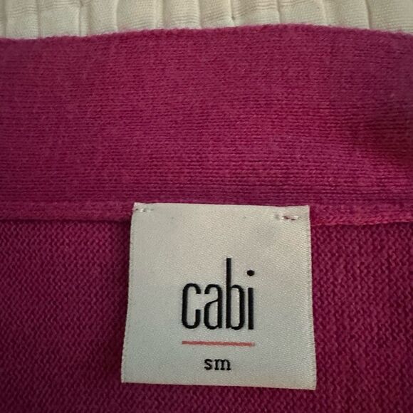 CAbi Pink, Portico Open Front Sweater. - Picture 2 of 5
